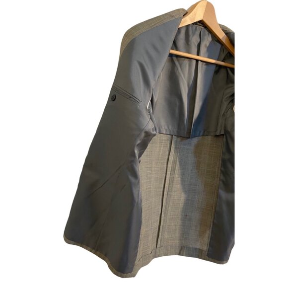 ROGATIS Brown Tweed Plaid Print Men's Vintage Suit Jacket Blazer Sz. S / M - Picture 7 of 12